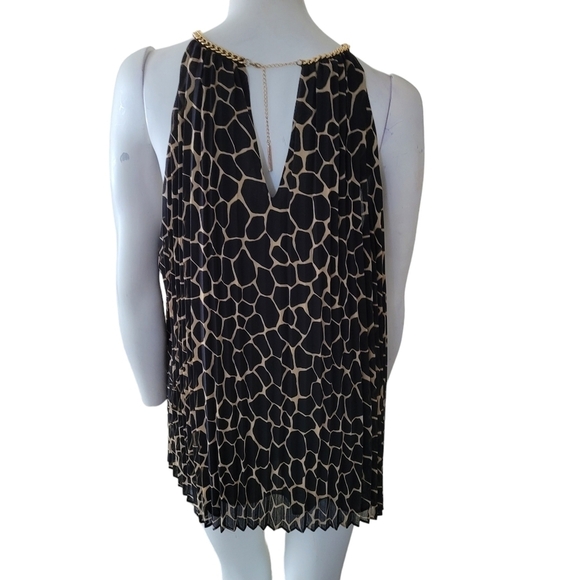 MICHAEL Michael Kors Giraffe Print Pleated Halter Neck Top 1X - Picture 7 of 12